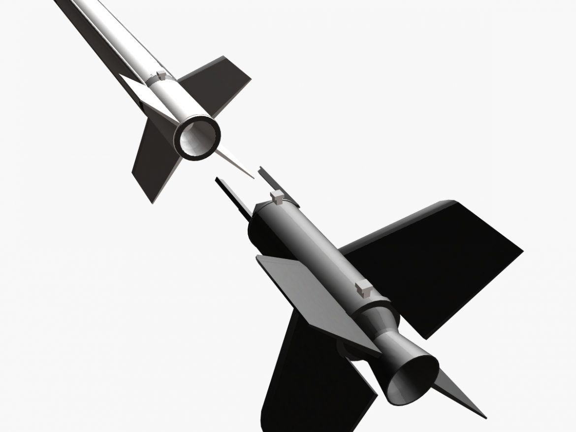 nasa aerobee 150 rocket 3d model 3ds dxf cob x obj 158607