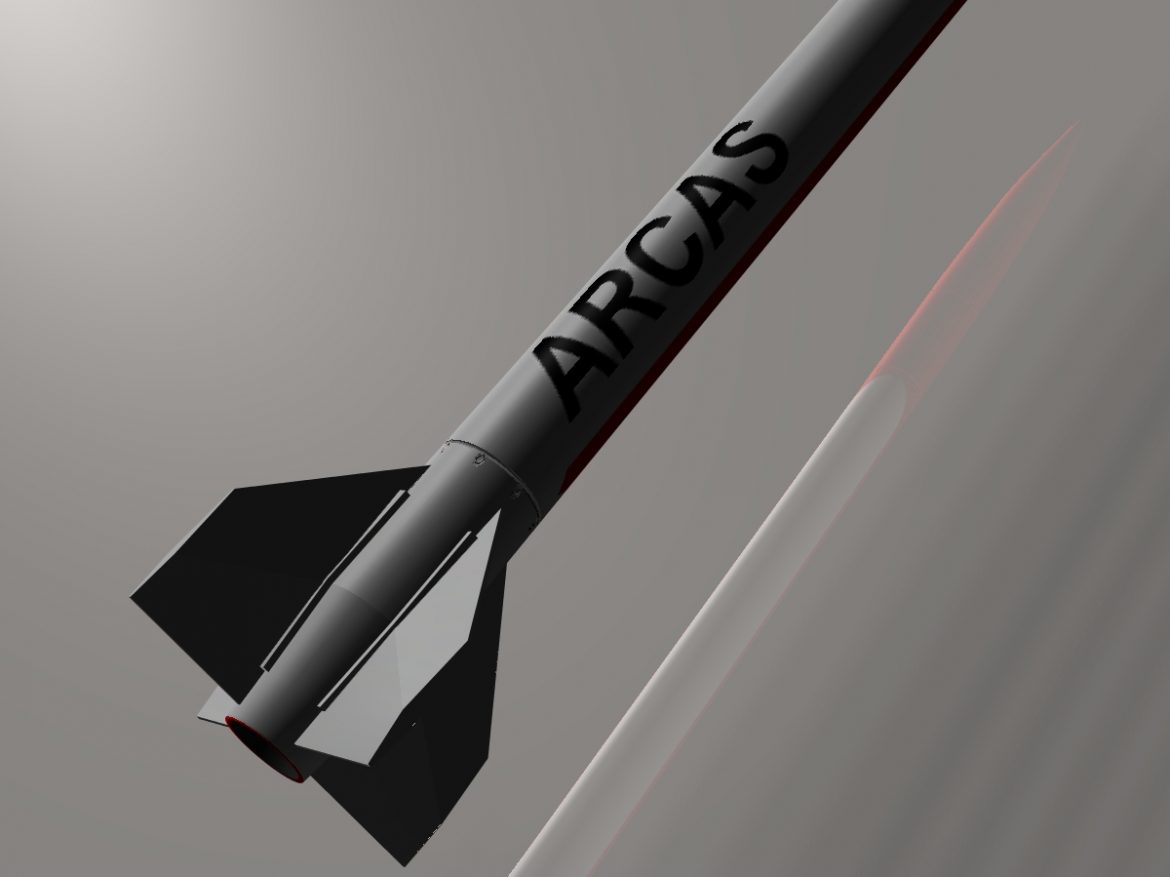 us arcas sounding rocket 3d model 3ds dxf cob x obj 155405