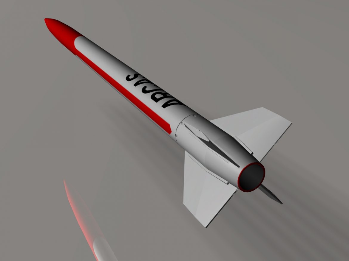 us arcas sounding rocket 3d model 3ds dxf cob x obj 155406