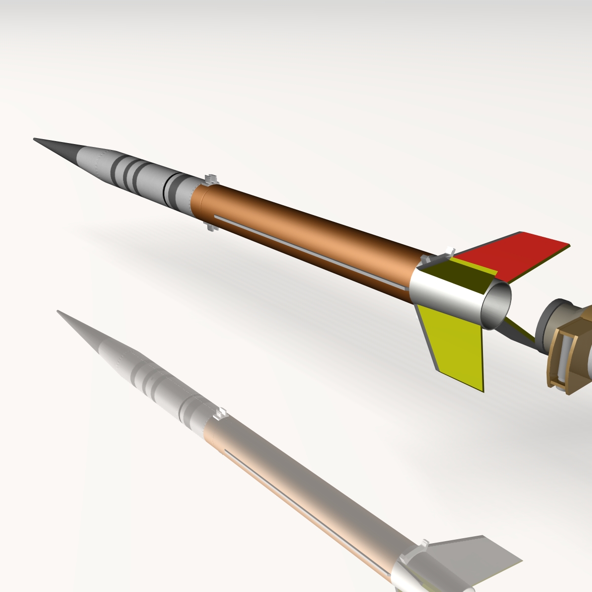 us terrier-improved malemute rocket 3d model 3ds dxf cob x obj 145265