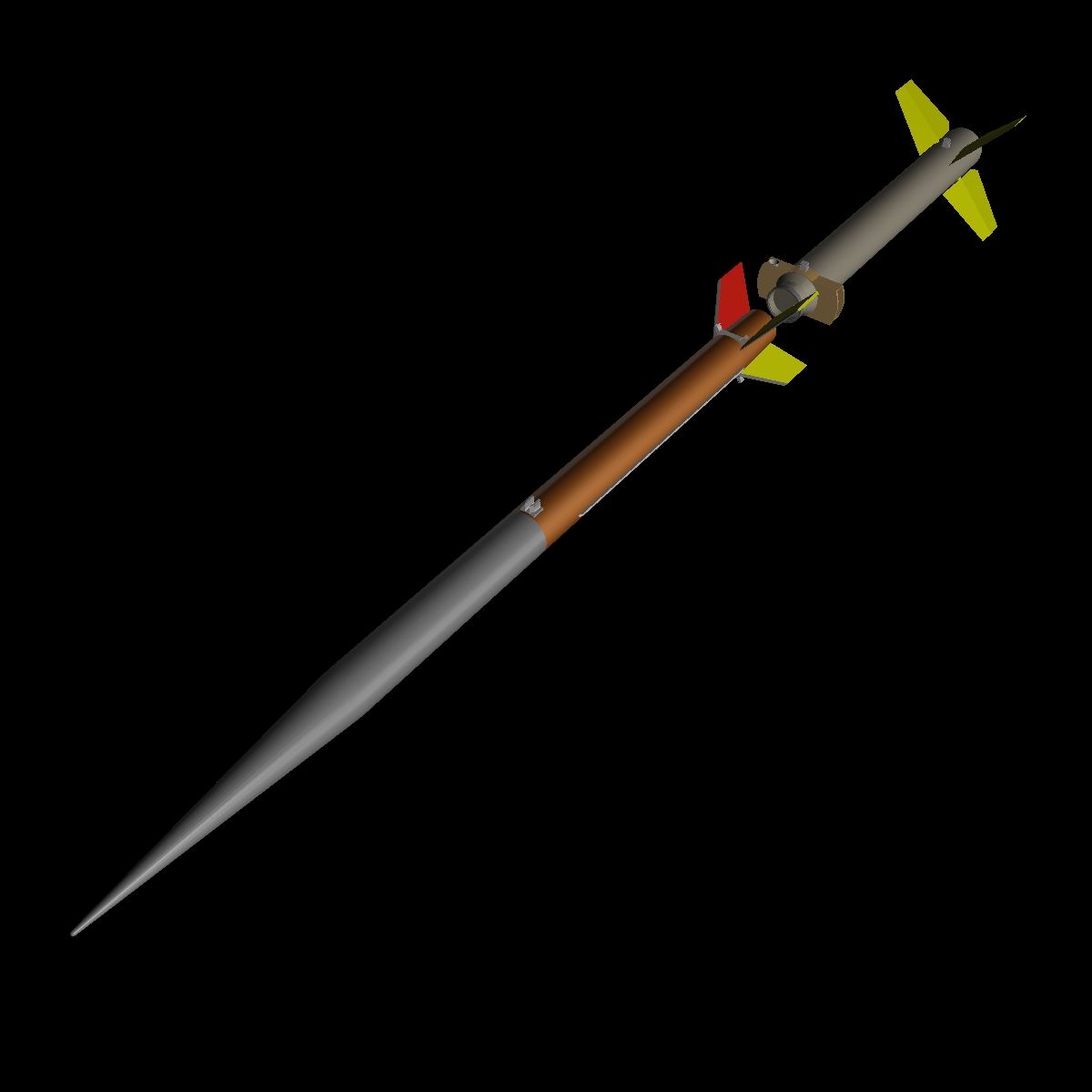 us terrier-improved malemute rocket 3d model 3ds dxf cob x obj 145270