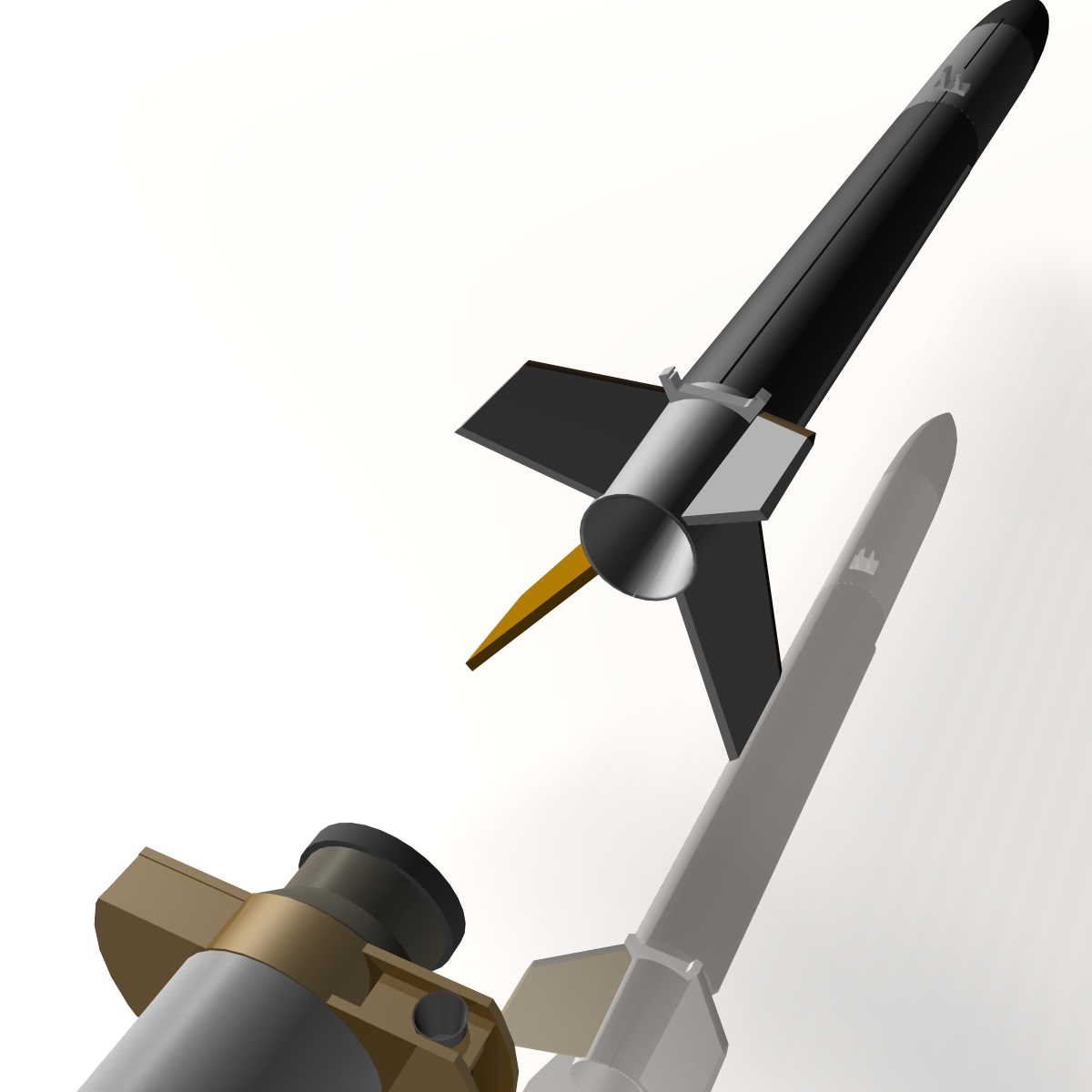 us terrier-malemute rocket 3d model 3ds dxf x other cod scn obj 144524