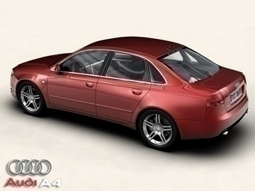 audi a4 2005 3d model 3ds max obj 81483