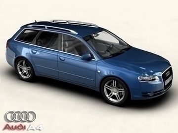 audi a4 avant 2005 3d model 3ds max obj 81473