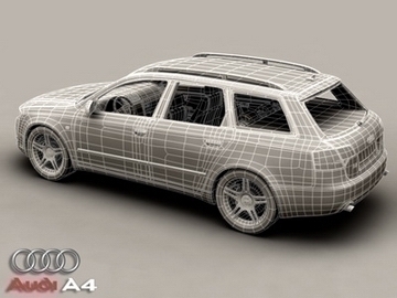 audi a4 avant 2005 3d model 3ds max obj 81481