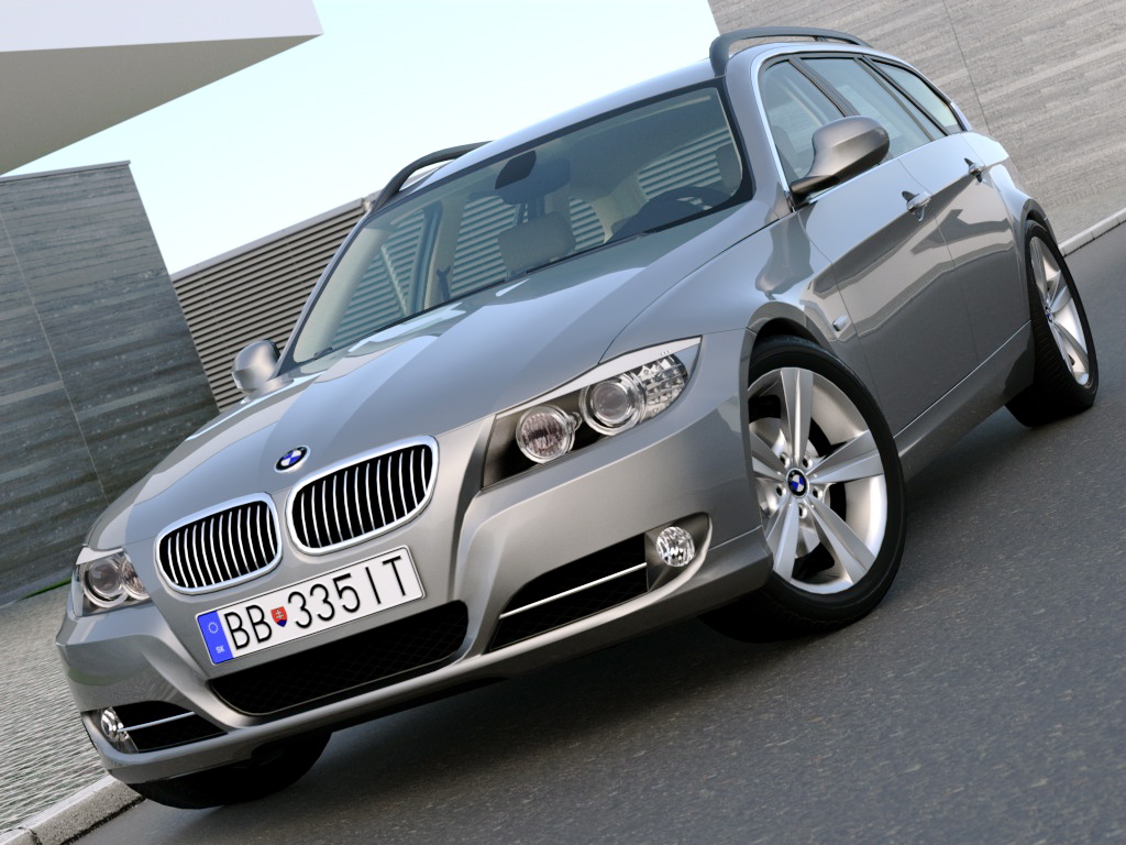 E91 3 Series Touring 2009 3d Model Flatpyramid