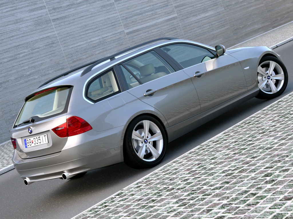 E91 3 Series Touring 2009 3d Model Flatpyramid