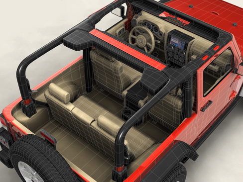 jeep wrangler 2007 3d model 3ds max obj 116934