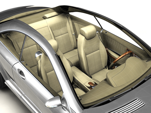 mercedes cl class 3d model 3ds max obj 118197