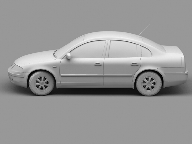 volkswagen passat 3d model 3ds max 124844