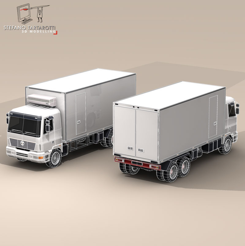 truck fridge 3d model 3ds dxf fbx c4d dae obj 85279