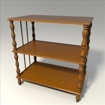 wooden shelf 3d model 3ds blend obj 103650