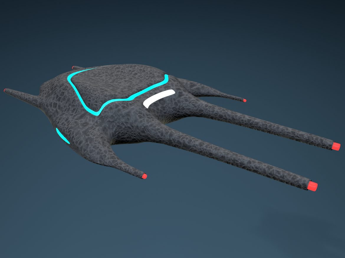 alien spaceship 3d model blend obj 140404
