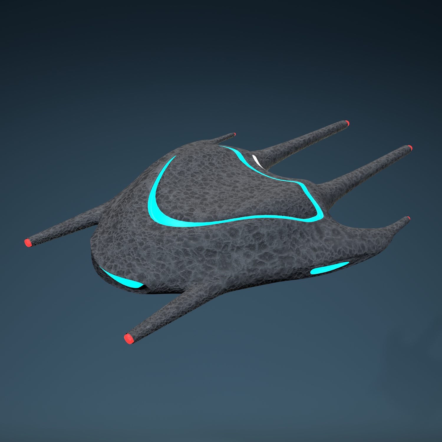 Alien Spaceship 3d Model Flatpyramid
