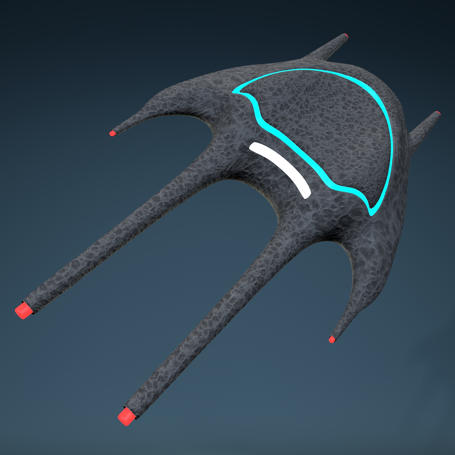 Alien Spaceship 3D Model FlatPyramid