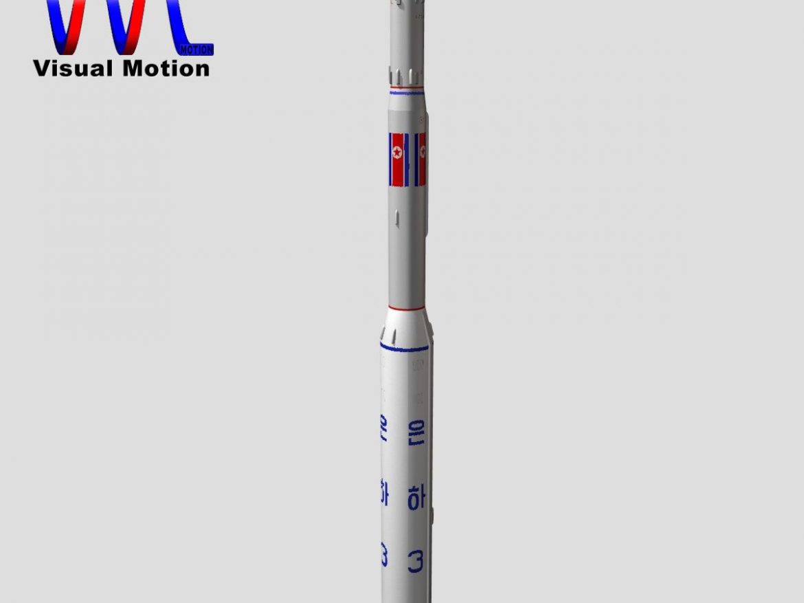 dprk unha-3 slv rocket 3d model 3ds dxf cob x other obj 134465