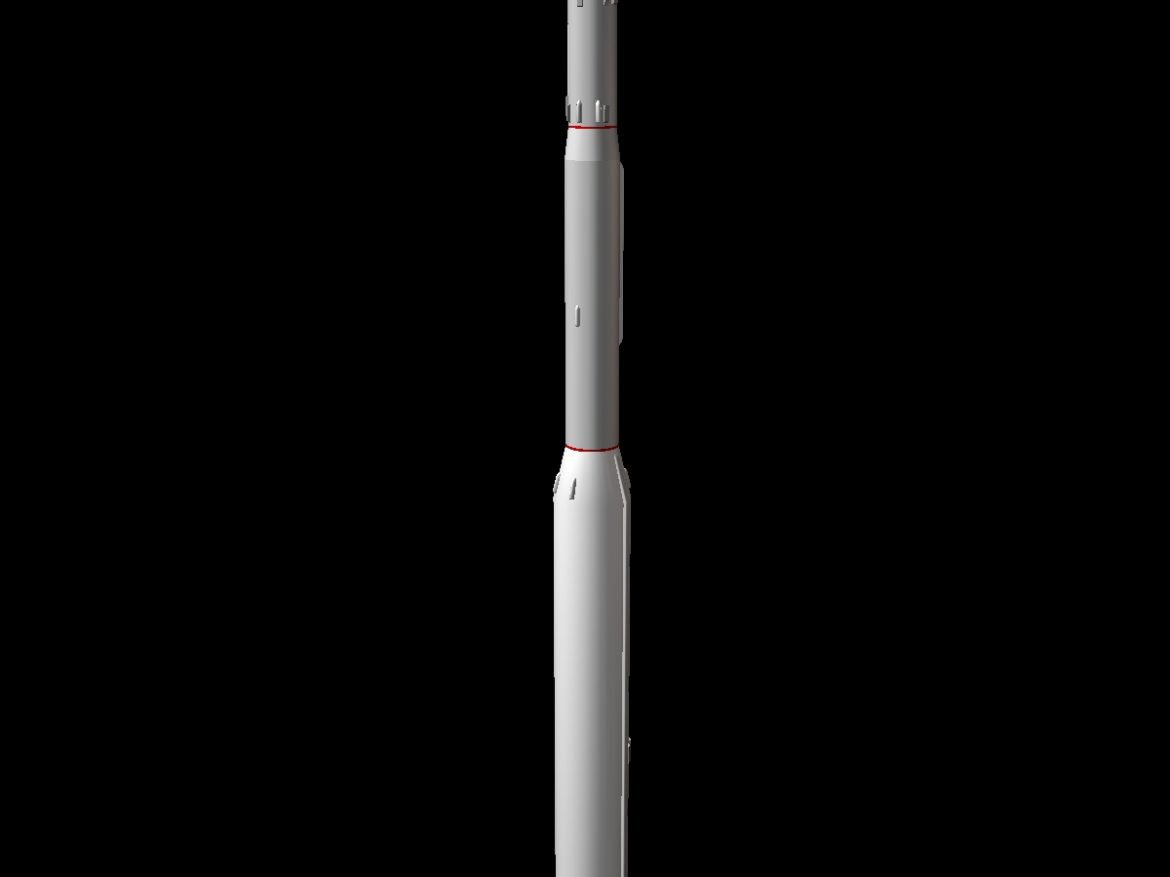 dprk unha-3 slv rocket 3d model 3ds dxf cob x other obj 134473