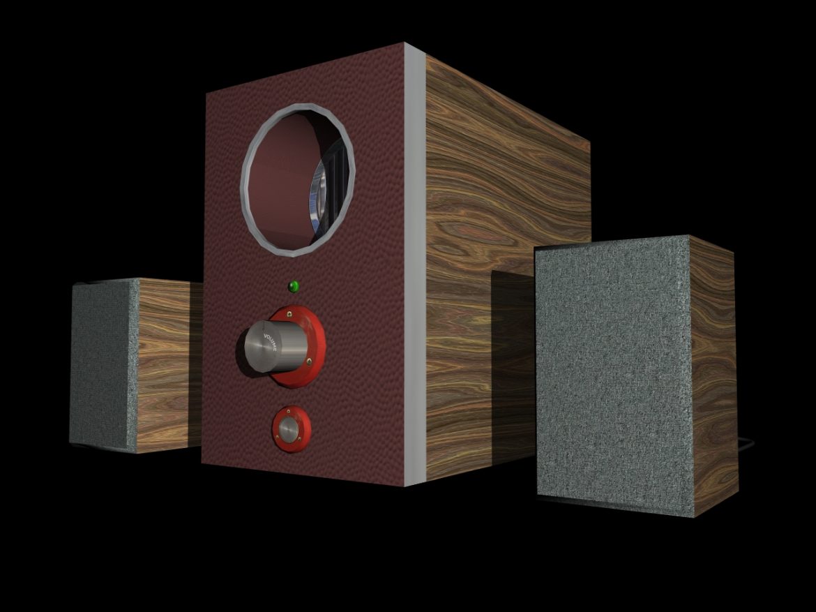speakers 2 in 1 3d model 3ds 164300