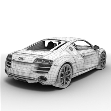 audi r8 v10 2010 3d model 3ds lwo ma mb obj 111702