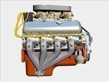 chevrolet 427 v8 engine 3d model 3ds dxf 104759