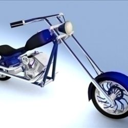 custom chopper motorcycle 3d model max 84114
