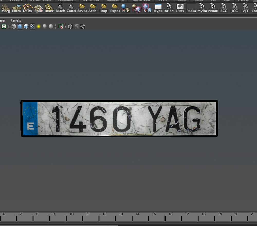 euro style license plate 3d model 3ds max fbx ma mb obj 157447