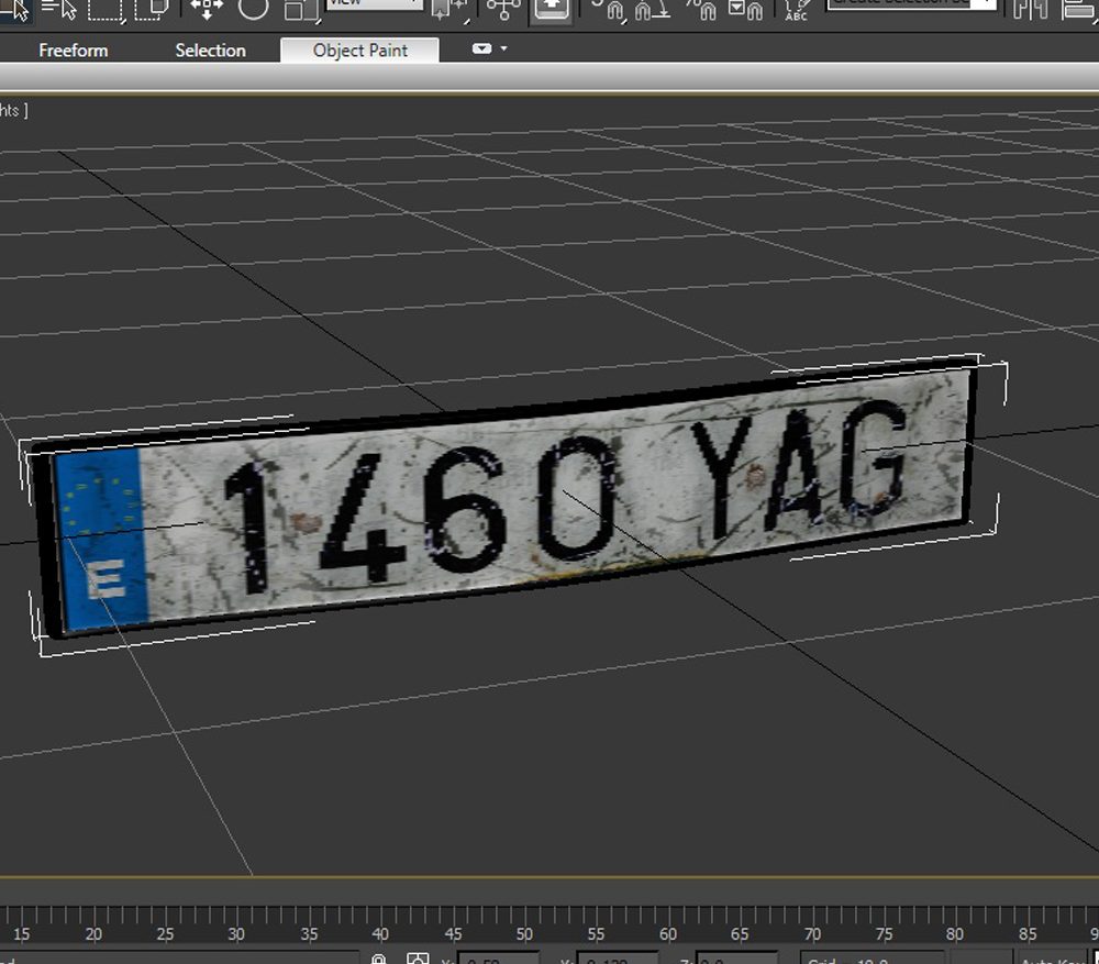 euro style license plate 3d model 3ds max fbx ma mb obj 157448