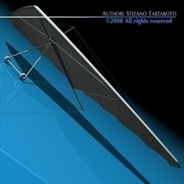 hang glider 3d model 3ds dxf fbx c4d dae obj 87730