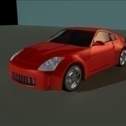 nissan 350z low poly shell 3d model ma mb 102221
