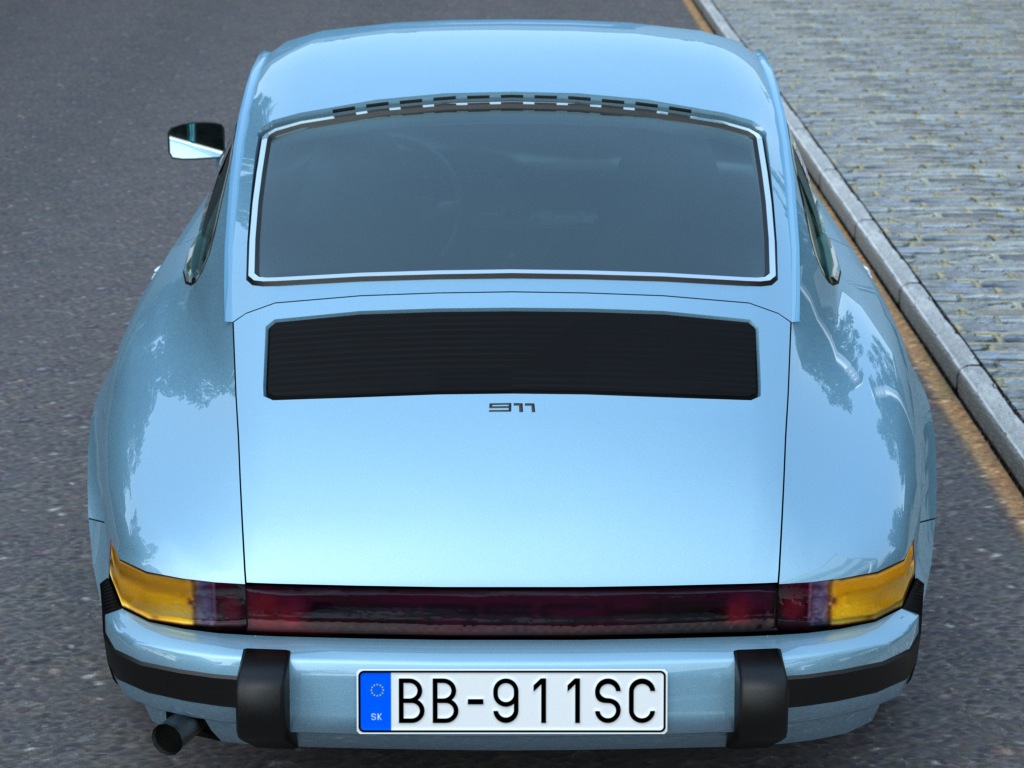 porsche 911 (1976) 3d model 3ds max fbx c4d obj 84584
