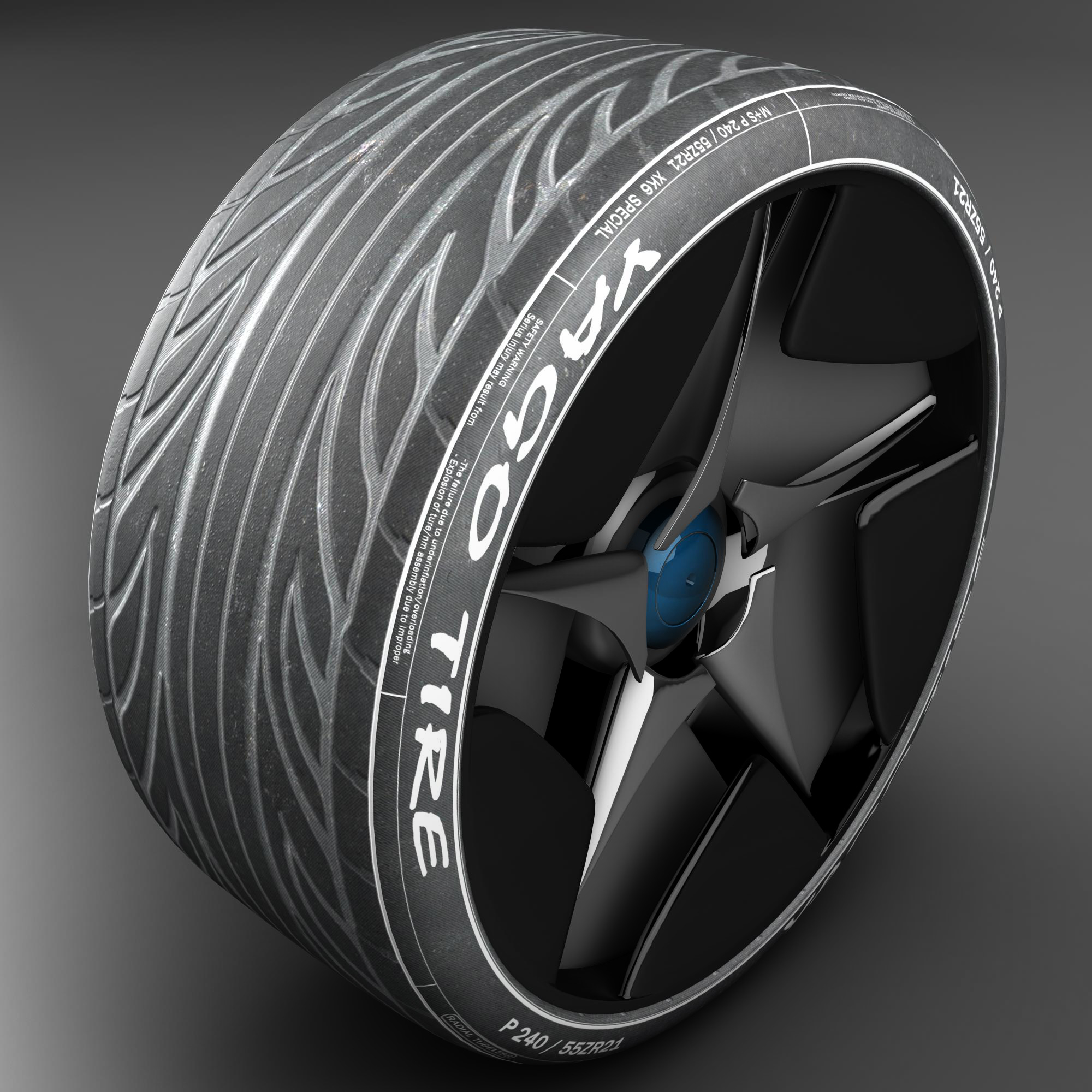 racing tire 3d model 3ds max fbx ma mb obj 157422