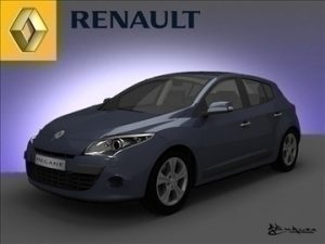 Renault Megane Hatchback 09 3d Model Flatpyramid