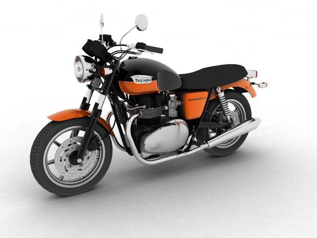 Triumph Bonneville SE 2012 3D Model FlatPyramid