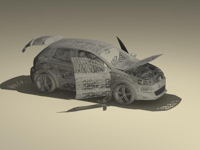 volkswagen polo 2010 3d model 3ds max fbx obj 147980