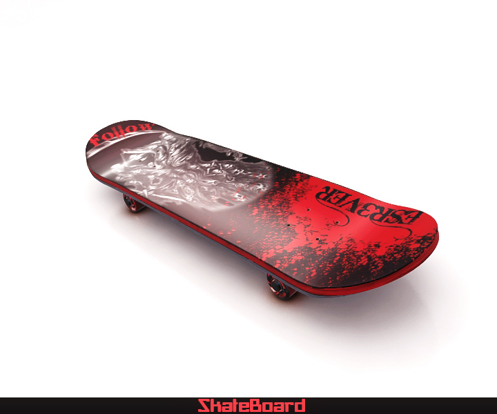 skate board 3d model 3ds max fbx obj 116817