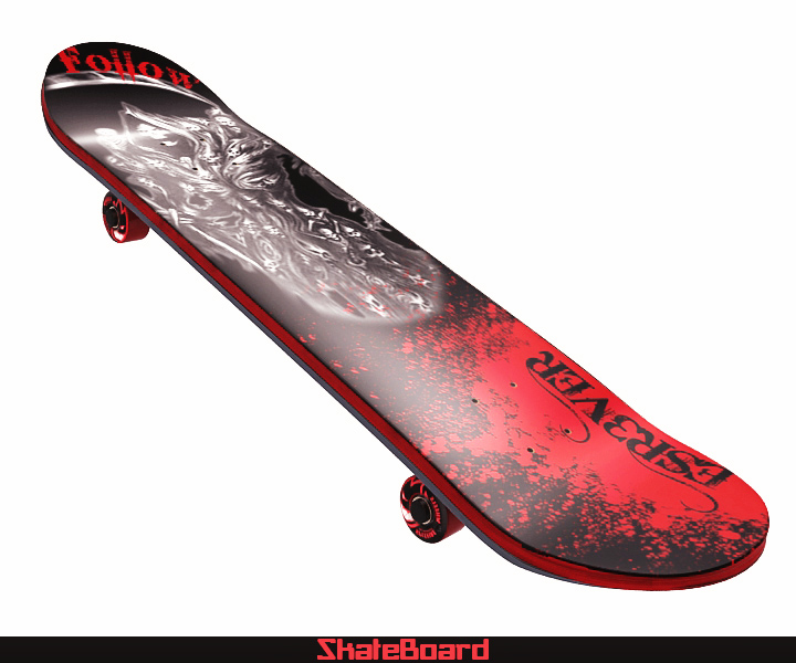 skate board 3d model 3ds max fbx obj 116822