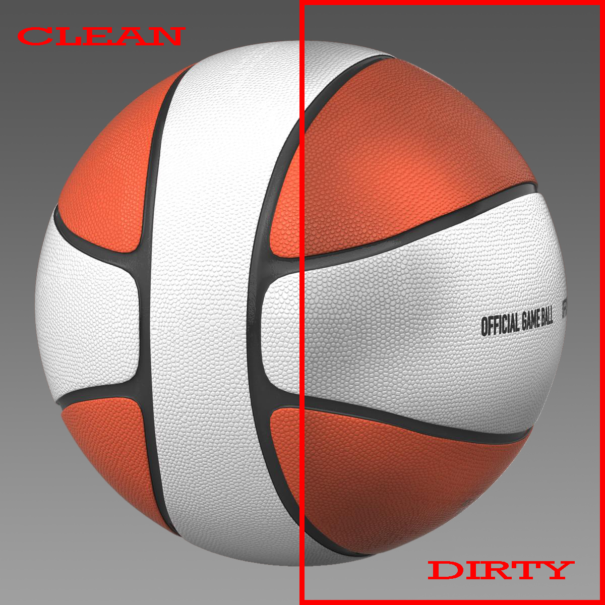 basketball ball 4l bicolor 3d model 3ds max fbx c4d ma mb obj 165641
