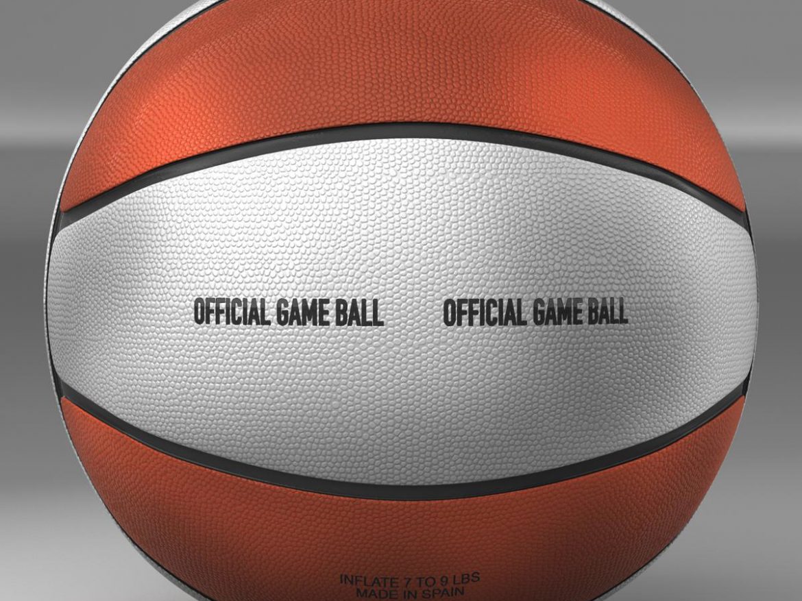 basketball ball 4l bicolor 3d model 3ds max fbx c4d ma mb obj 165642