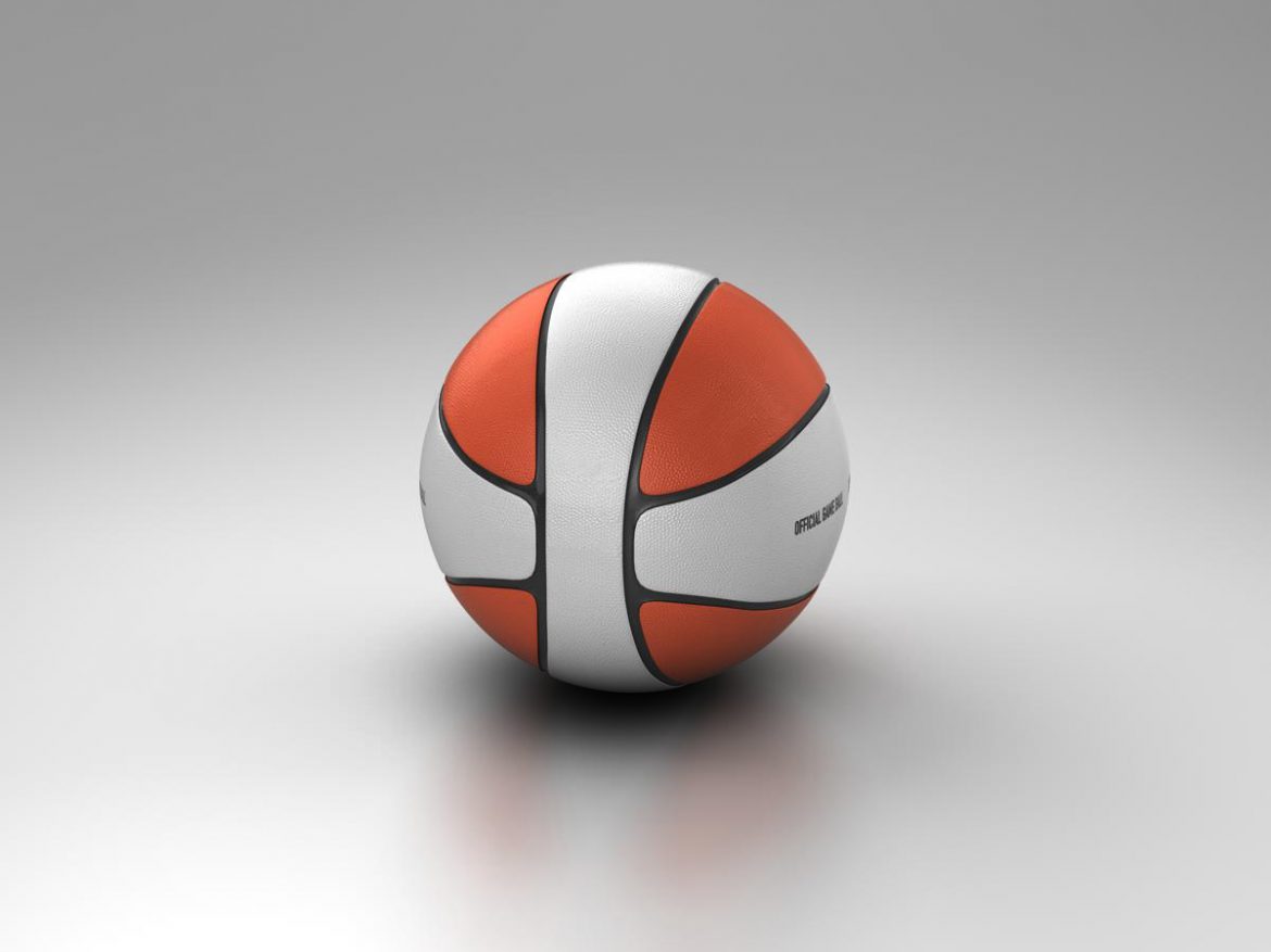 basketball ball 4l bicolor 3d model 3ds max fbx c4d ma mb obj 165648