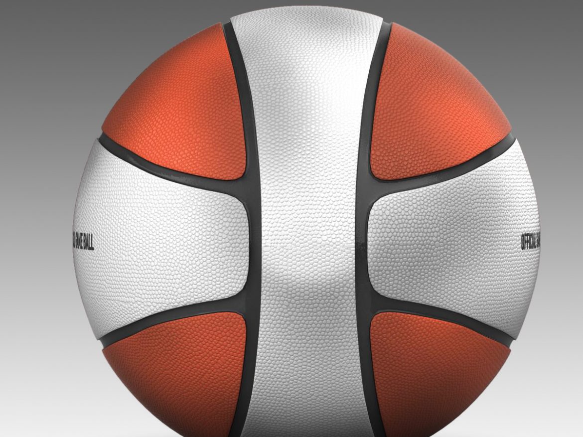 basketball ball 4l bicolor 3d model 3ds max fbx c4d ma mb obj 165649