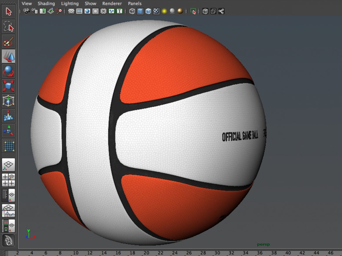 basketball ball 4l bicolor 3d model 3ds max fbx c4d ma mb obj 165650