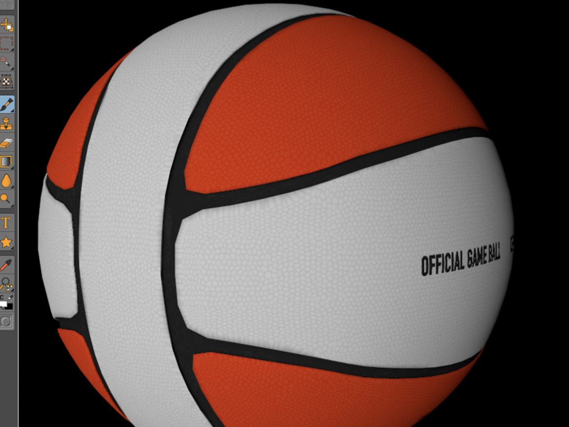 basketball ball 4l bicolor 3d model 3ds max fbx c4d ma mb obj 165651