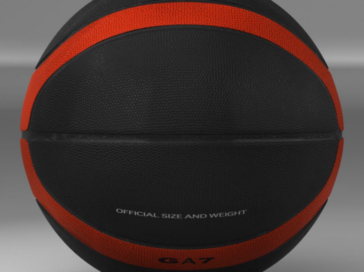 basketball ball eba black 3d model 3ds max fbx c4d ma mb obj 165302