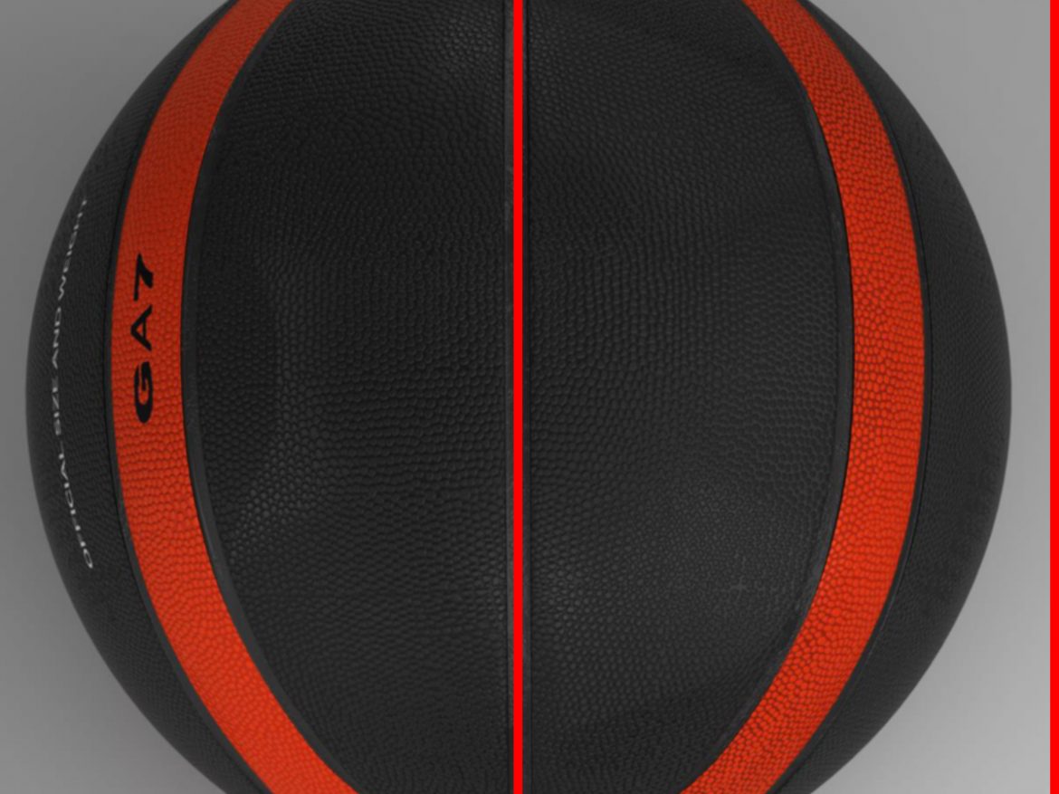 basketball ball eba black 3d model 3ds max fbx c4d ma mb obj 165304