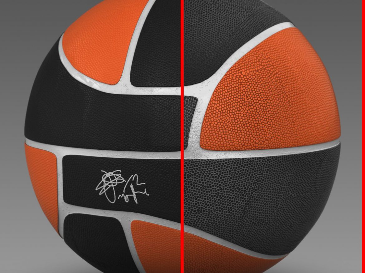 basketball ball euro black 3d model 3ds max fbx c4d ma mb obj 165392