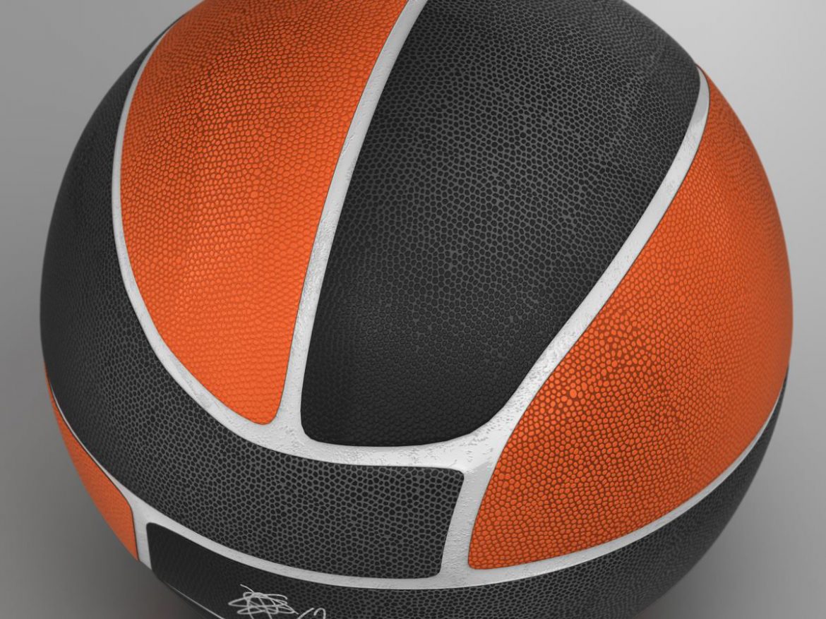 basketball ball euro black 3d model 3ds max fbx c4d ma mb obj 165394