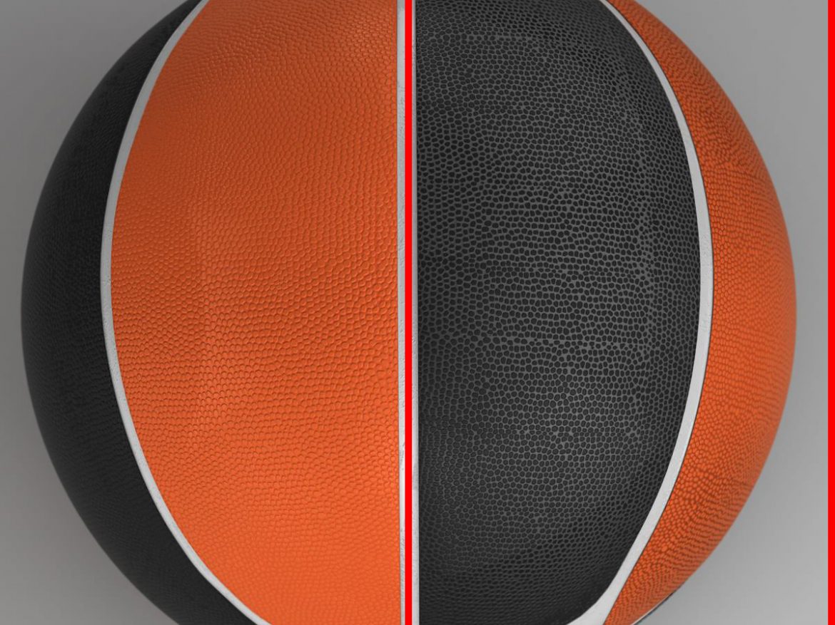basketball ball euro black 3d model 3ds max fbx c4d ma mb obj 165395