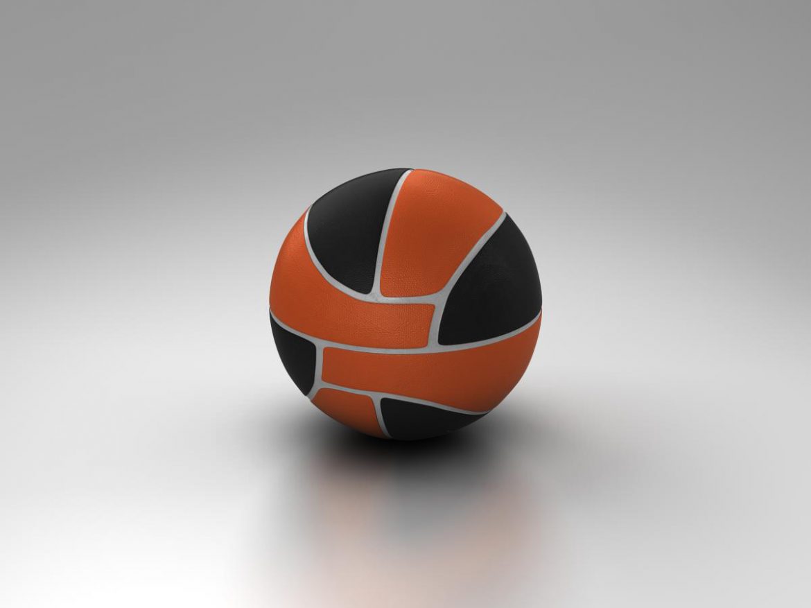 basketball ball euro black 3d model 3ds max fbx c4d ma mb obj 165399