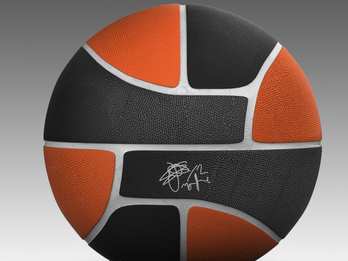 basketball ball euro black 3d model 3ds max fbx c4d ma mb obj 165400