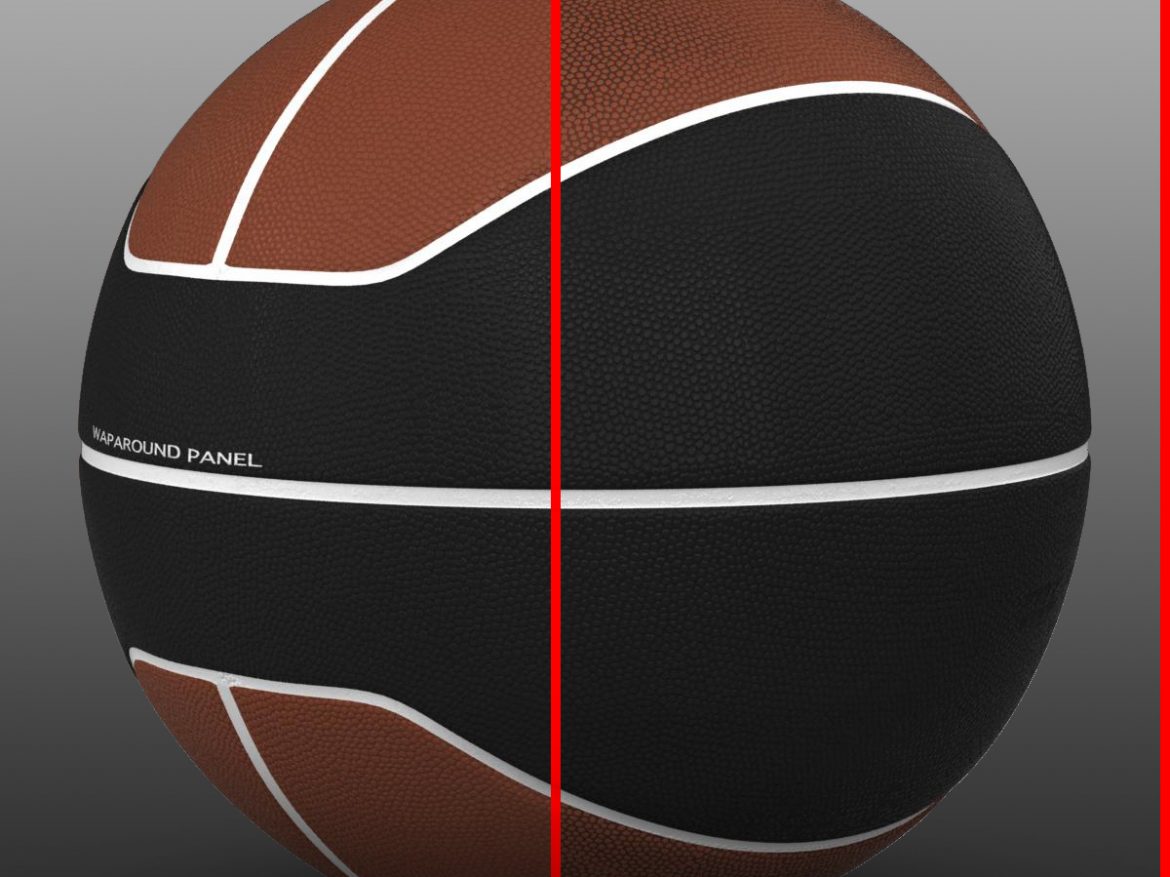 basketball ball euro brown-black 3d model 3ds max fbx c4d ma mb obj 165096